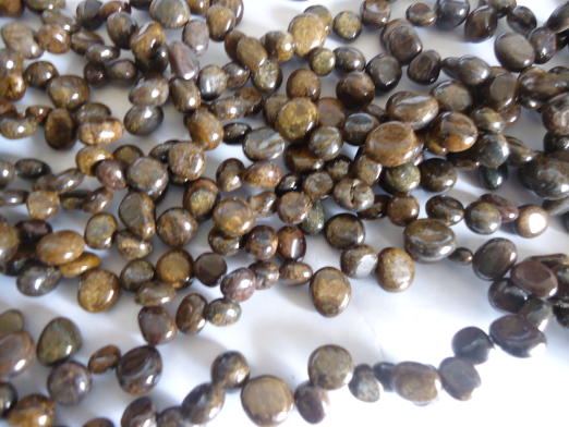 (image for) Brown Jasper pebble beads #TU1103